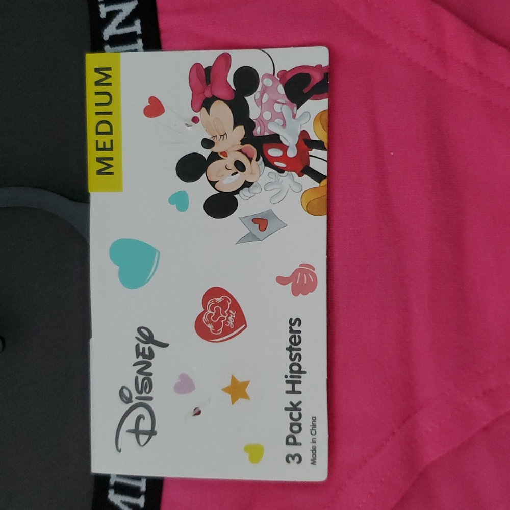 Disney NWT Minnie Mouse Pink and Gray Underwear Set Size M Adult - Picture 5 of 7